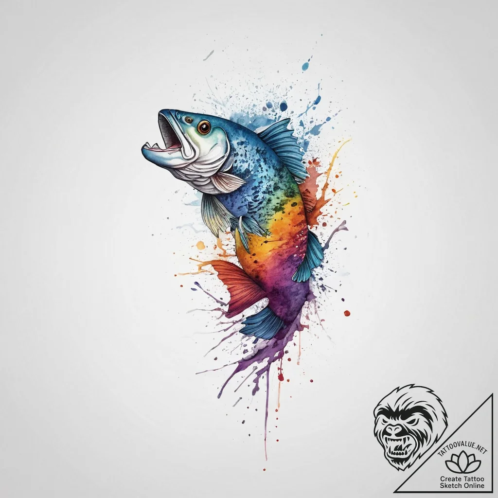 Tattoo sketch bass, artistic tattoo sketch, f... - tattoo sketch (№1756227651_0, 26.08.2025 17:00) — tattoovalue.net