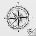 Tattoo sketch old map with a compass, concept… – tattoo sketch (№1756227853_0, 26.08.2025 17:04) — tattoovalue.net