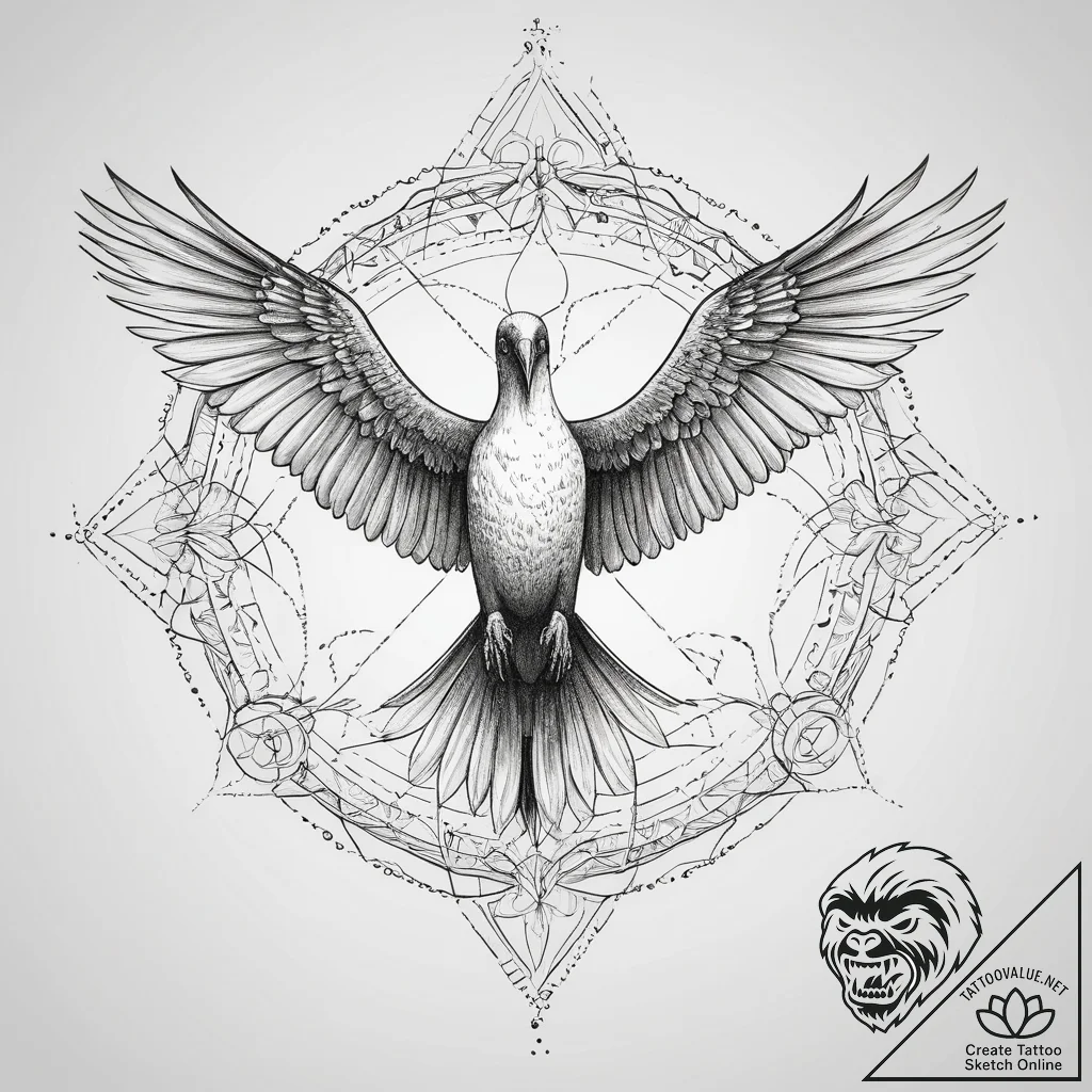 Tattoo sketch frigatebird, artistic tattoo sk... - tattoo sketch (№1756228856_0, 26.08.2025 17:20) — tattoovalue.net