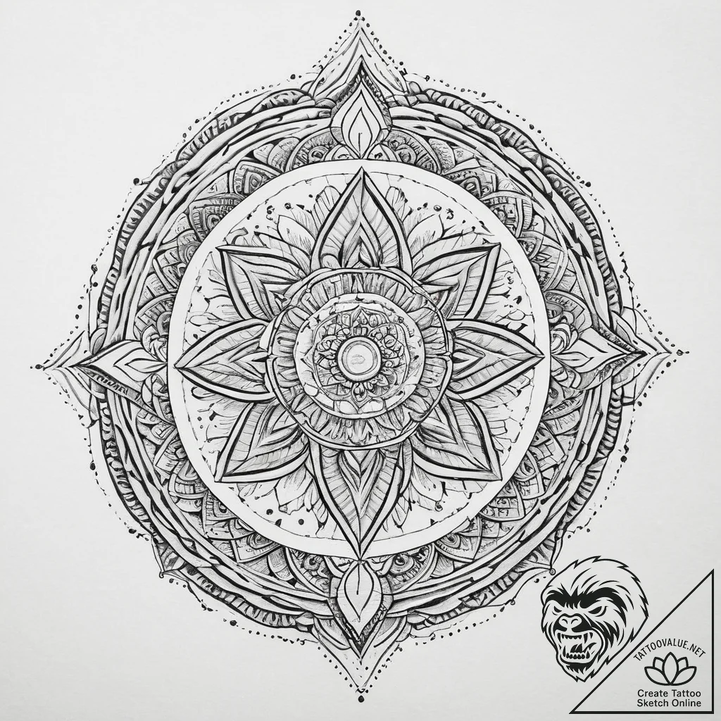Tattoo sketch spiritual dimension, ink illust... - tattoo sketch (№1756230650_0, 26.08.2025 17:50) — tattoovalue.net