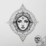Tattoo sketch cosmic person, concept art for… – tattoo sketch (№1756232852_0, 26.08.2025 18:27) — tattoovalue.net