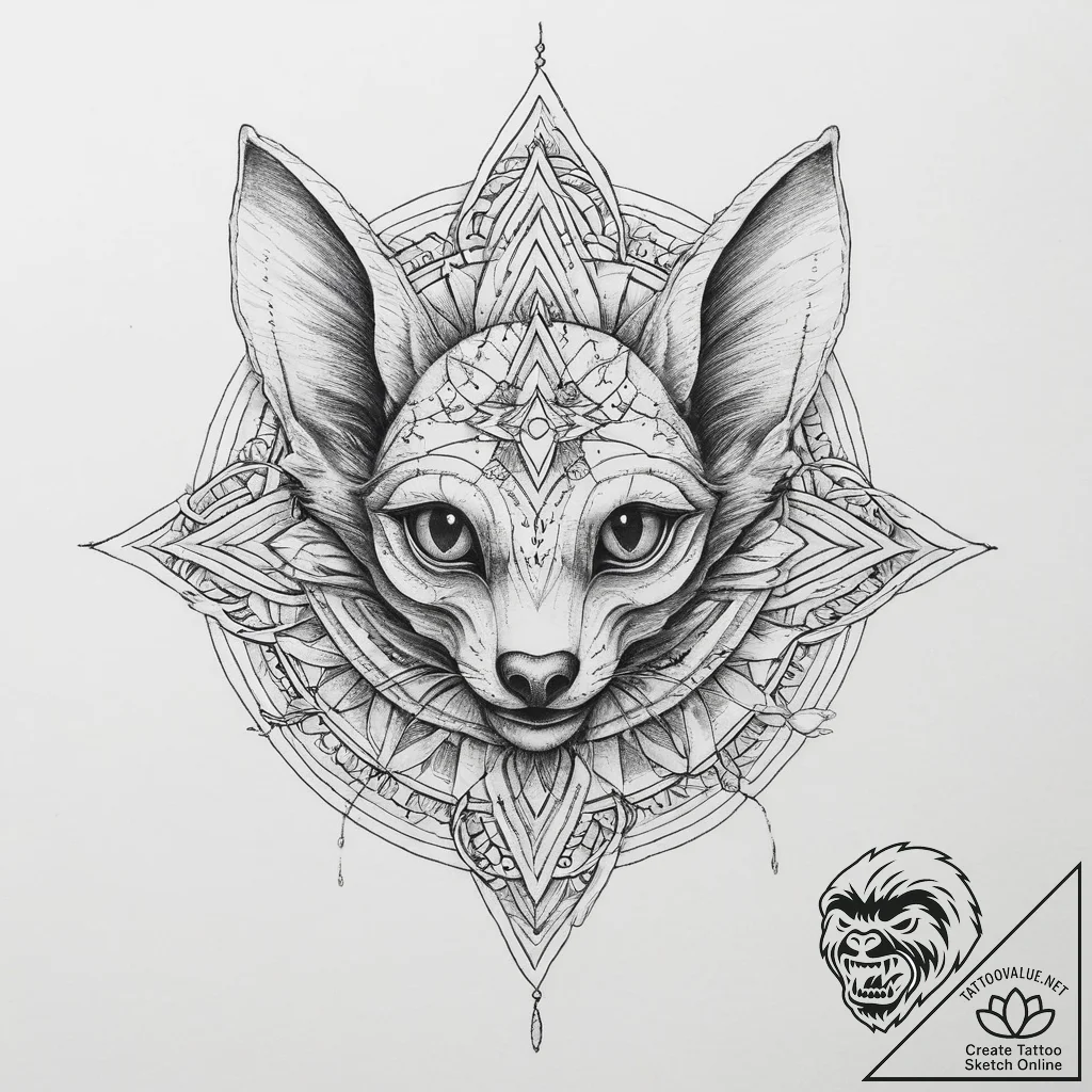 Tattoo sketch goblin ears, ink illustration f... - tattoo sketch (№1756233050_0, 26.08.2025 18:30) — tattoovalue.net