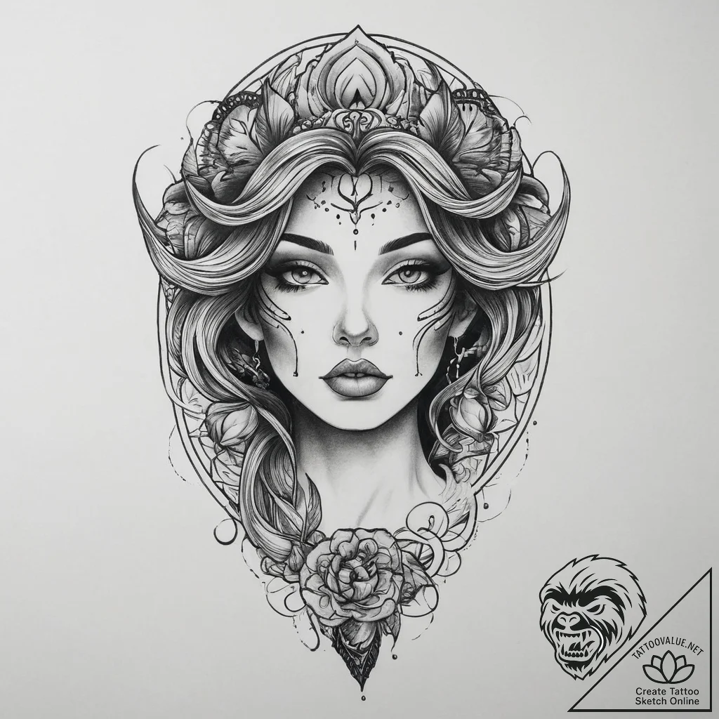 Tattoo sketch siren tattoo, tattoo drawing ou... - tattoo sketch (№1756233844_0, 26.08.2025 18:44) — tattoovalue.net