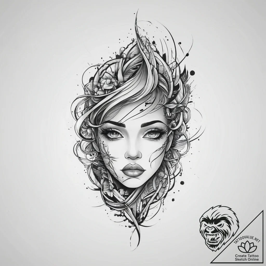 Tattoo sketch makeup tattoo, ink illustration... - tattoo sketch (№1756234047_0, 26.08.2025 18:47) — tattoovalue.net