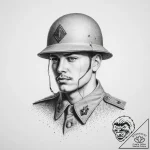 Tattoo sketch soldier with a paper, tattoo li… – tattoo sketch (№1756234451_0, 26.08.2025 18:54) — tattoovalue.net