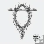 Tattoo sketch barbed wire on neck, concept ar… – tattoo sketch (№1756235643_0, 26.08.2025 19:14) — tattoovalue.net