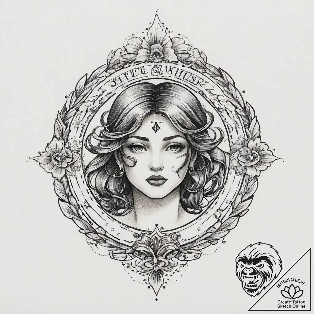 Tattoo sketch aasimar halo, artistic tattoo s... - tattoo sketch (№1756237428_0, 26.08.2025 19:43) — tattoovalue.net