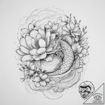 Tattoo sketch magnolia flower, concept art fo… – tattoo sketch (№1756237823_0, 26.08.2025 19:50) — tattoovalue.net