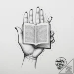 Tattoo sketch hands with a book, tattoo sketc… – tattoo sketch (№1756238417_0, 26.08.2025 20:00) — tattoovalue.net