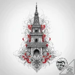Tattoo sketch tower, tattoo drawing outline,… – tattoo sketch (№1756238813_0, 26.08.2025 20:06) — tattoovalue.net