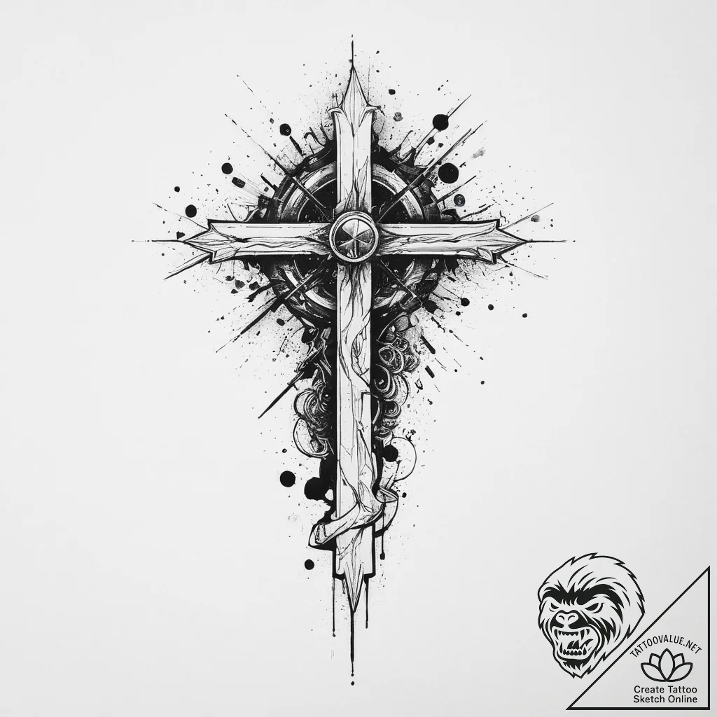 Tattoo sketch cosmic character, tattoo drawin... - tattoo sketch (№1756241199_0, 26.08.2025 20:46) — tattoovalue.net