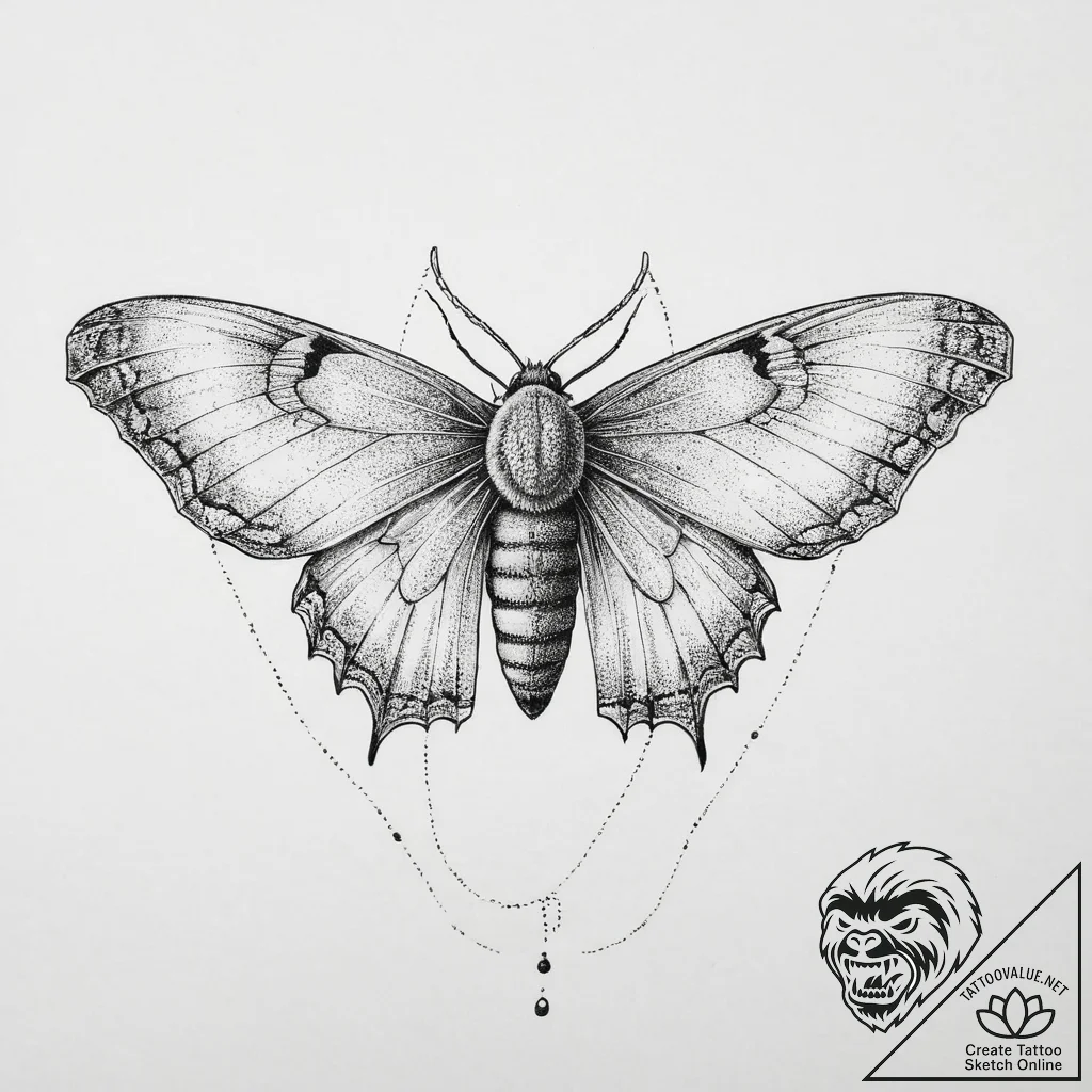 Tattoo sketch io moth, artistic tattoo sketch... - tattoo sketch (№1756241791_0, 26.08.2025 20:56) — tattoovalue.net