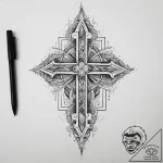 Tattoo sketch geometric word, tattoo sketch d… – tattoo sketch (№1756242386_0, 26.08.2025 21:06) — tattoovalue.net