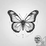 Tattoo sketch monarch butterfly, ink illustra… – tattoo sketch (№1756242585_0, 26.08.2025 21:09) — tattoovalue.net