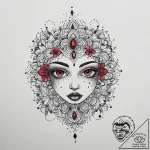 Tattoo sketch ruby, artistic tattoo sketch, d… – tattoo sketch (№1756243975_0, 26.08.2025 21:32) — tattoovalue.net