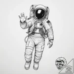 Tattoo sketch hands with an astronaut – tattoo sketch (№1756244373_0, 26.08.2025 21:39) — tattoovalue.net