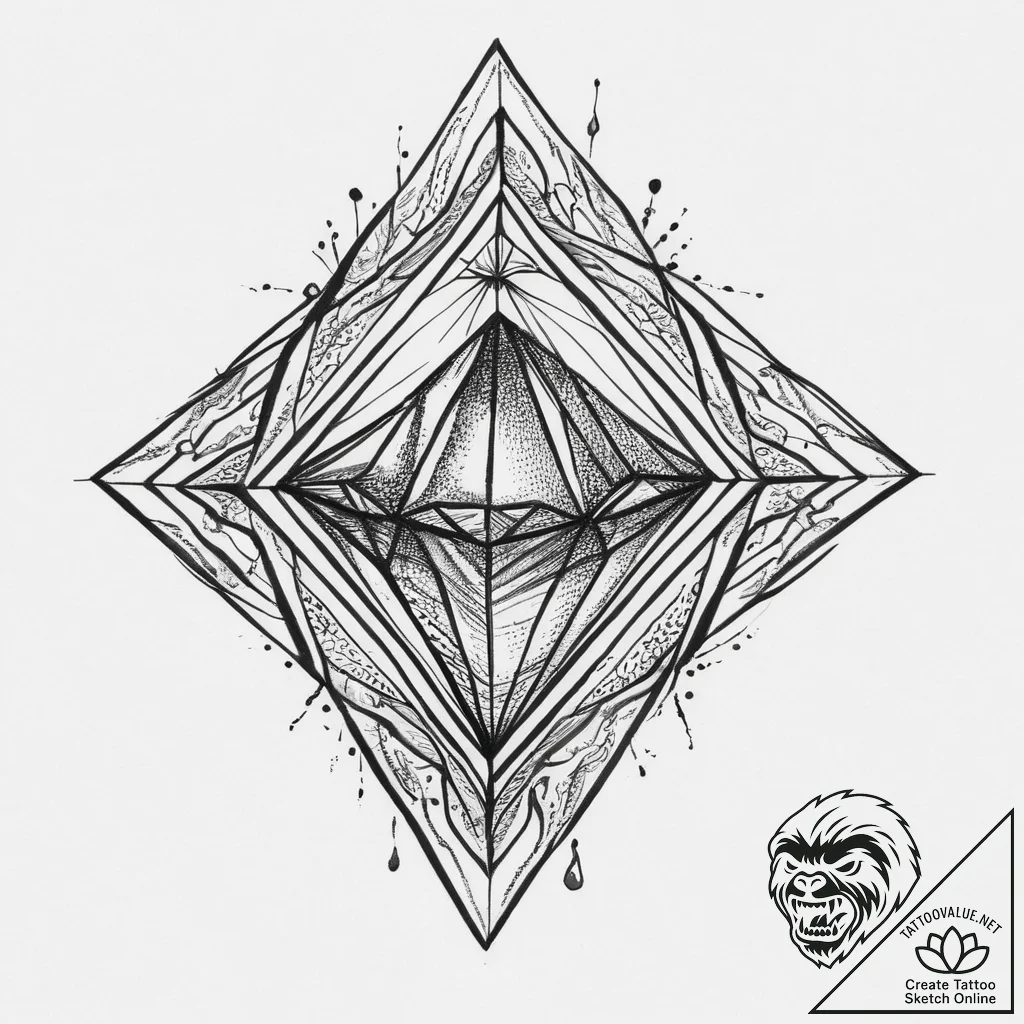 Tattoo sketch diamond tattoo, tattoo sketch d... - tattoo sketch (№1756247743_0, 26.08.2025 22:35) — tattoovalue.net