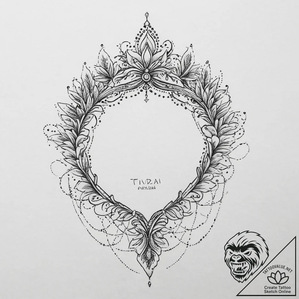 Tattoo sketch tiara, tattoo flash sheet desig... - tattoo sketch (№1756248339_0, 26.08.2025 22:45) — tattoovalue.net