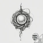 Tattoo sketch pearl string tattoo, ink illust… – tattoo sketch (№1756248736_0, 26.08.2025 22:52) — tattoovalue.net