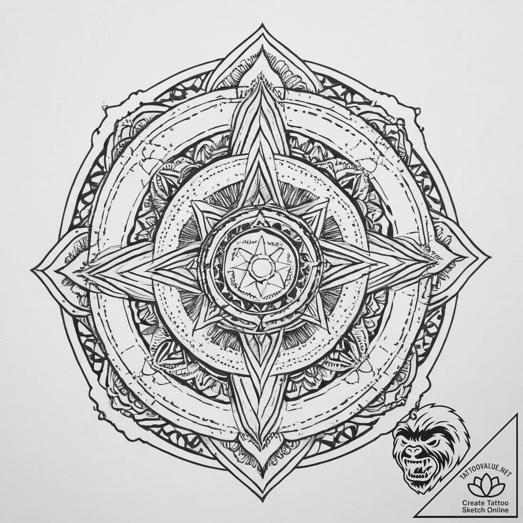 Tattoo sketch cosmic earth, concept art for t... - tattoo sketch (№1756251350_0, 26.08.2025 23:35) — tattoovalue.net