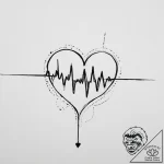 Tattoo sketch heartbeat with a design – tattoo sketch (№1756253128_0, 27.08.2025 00:05) — tattoovalue.net