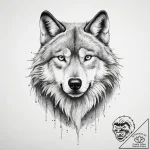 Tattoo sketch spirit animal wolf – tattoo sketch (№1756254113_0, 27.08.2025 00:21) — tattoovalue.net
