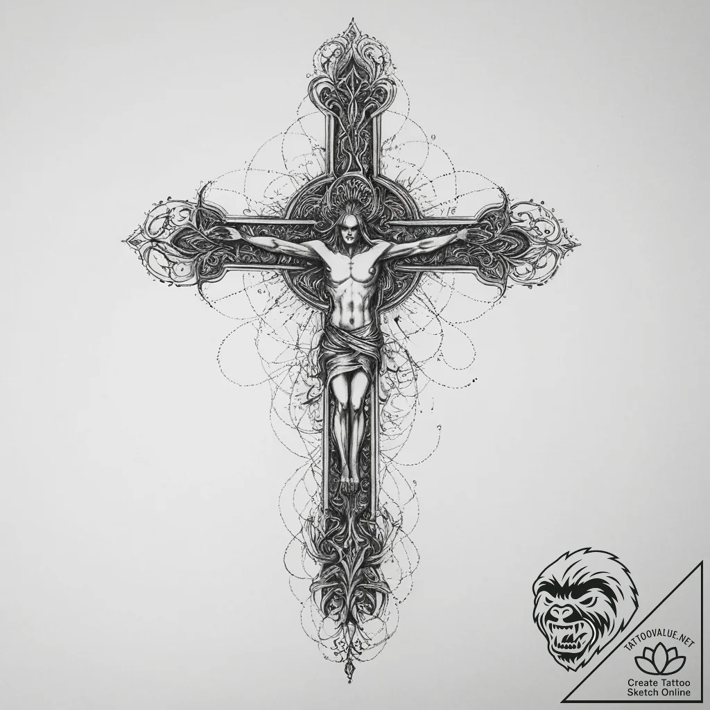 Tattoo sketch guardian spirit, tattoo drawing... - tattoo sketch (№1756257275_0, 27.08.2025 01:14) — tattoovalue.net