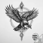 Tattoo sketch norse raven, tattoo drawing out… – tattoo sketch (№1756258657_0, 27.08.2025 01:37) — tattoovalue.net