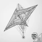Tattoo sketch hang gliding a person with a gl… – tattoo sketch (№1756259053_0, 27.08.2025 01:44) — tattoovalue.net