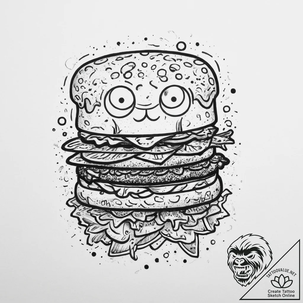 Tattoo sketch spongebob squarepants krabby pa... - tattoo sketch (№1756262217_0, 27.08.2025 02:36) — tattoovalue.net