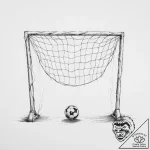 Tattoo sketch football football and goalposts – tattoo sketch (№1756263823_0, 27.08.2025 03:03) — tattoovalue.net