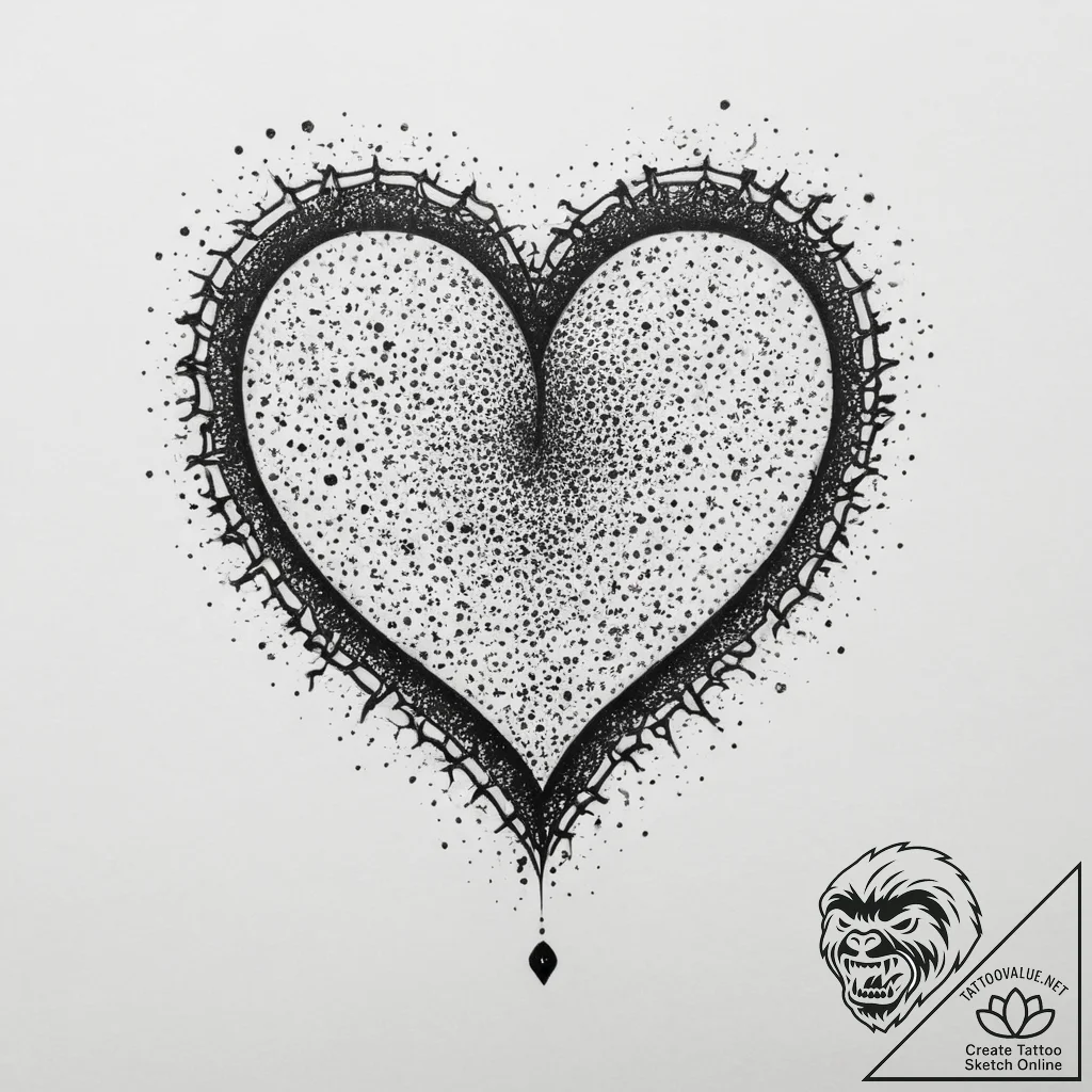 Tattoo sketch heart tattoo, artistic tattoo s... - tattoo sketch (№1756264629_0, 27.08.2025 03:17) — tattoovalue.net