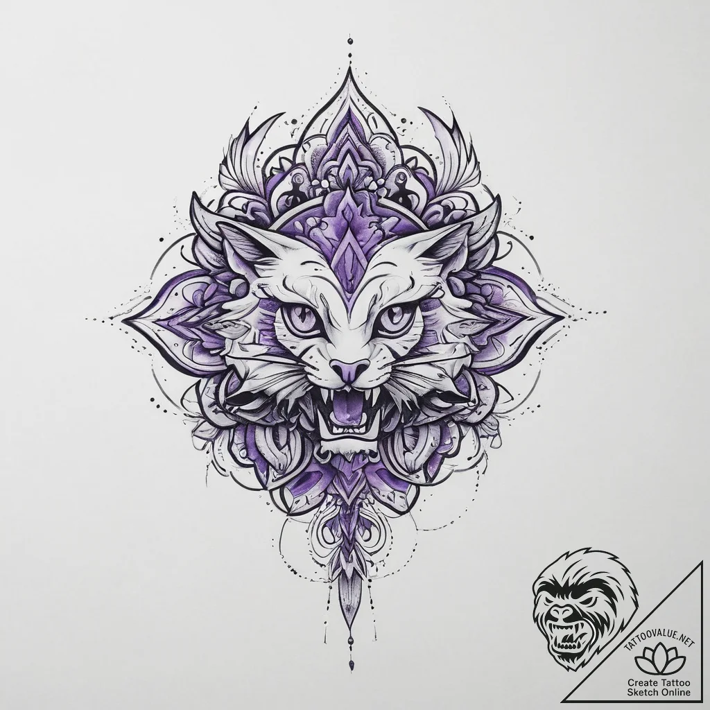 Tattoo sketch purple - tattoo sketch (№1756264827_0, 27.08.2025 03:20) — tattoovalue.net