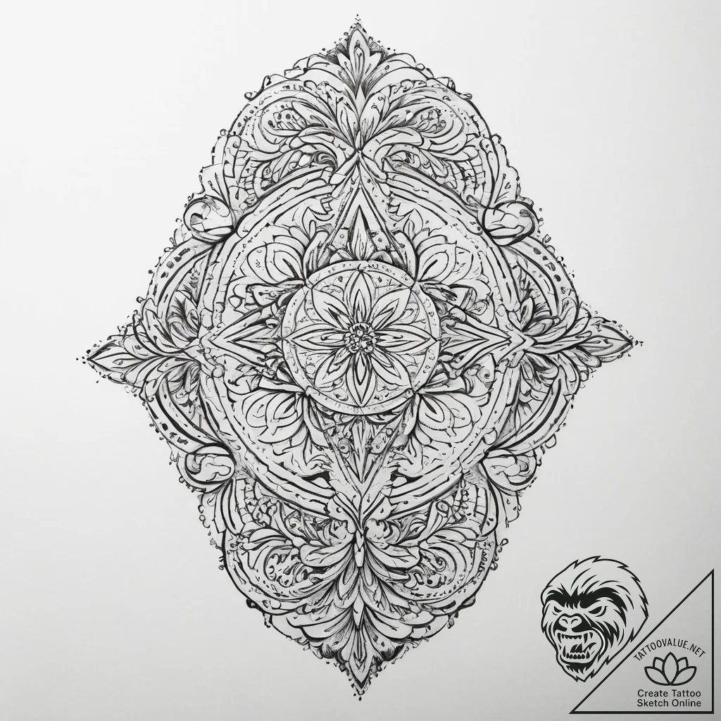 Tattoo sketch mystical land, tattoo sketch de... - tattoo sketch (№1756266050_0, 27.08.2025 03:40) — tattoovalue.net