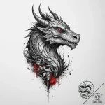 Tattoo sketch dragonborn breath, concept art… – tattoo sketch (№1756267055_0, 27.08.2025 03:57) — tattoovalue.net