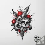 Tattoo sketch obsidian, ink illustration for… – tattoo sketch (№1756268070_0, 27.08.2025 04:14) — tattoovalue.net