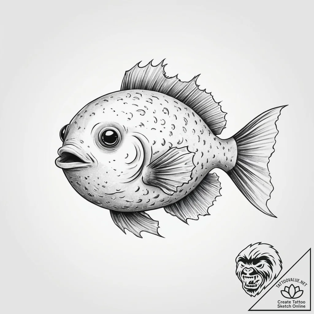 Tattoo sketch blowfish, ink illustration for... - tattoo sketch (№1756269481_0, 27.08.2025 04:38) — tattoovalue.net