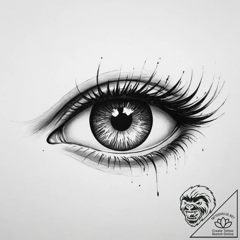 Tattoo sketch узор в виде глаза с огнем, tatt... - tattoo sketch (№1756270087_0, 27.08.2025 04:48) — tattoovalue.net