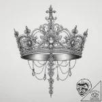 Tattoo sketch tiara, concept art for tattoo,… – tattoo sketch (№1756271095_0, 27.08.2025 05:04) — tattoovalue.net