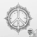 Tattoo sketch cosmic peace – tattoo sketch (№1756271914_0, 27.08.2025 05:18) — tattoovalue.net