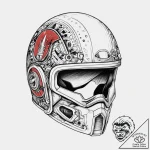 Tattoo sketch helmet, concept art for tattoo,… – tattoo sketch (№1756272111_0, 27.08.2025 05:21) — tattoovalue.net