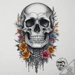 Tattoo sketch skeleton bones, artistic tattoo… – tattoo sketch (№1756272704_0, 27.08.2025 05:31) — tattoovalue.net
