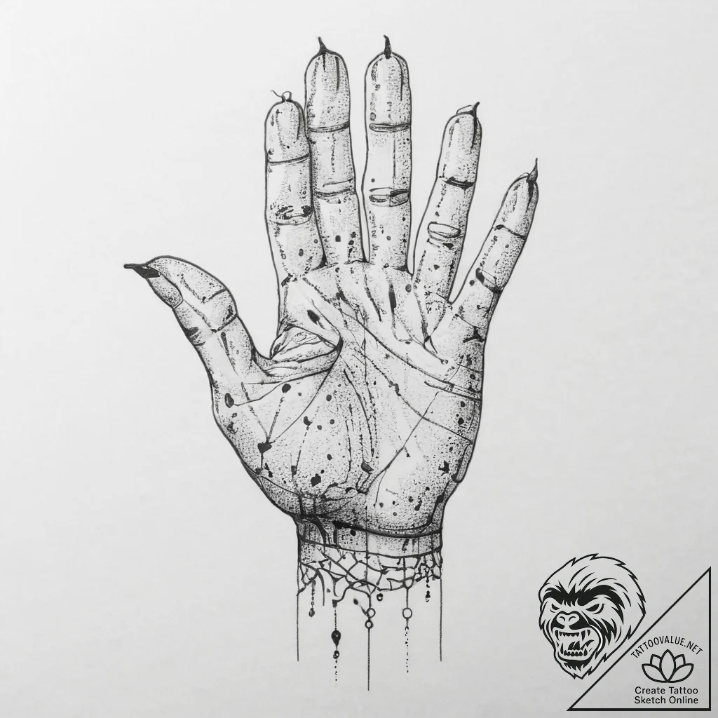 Tattoo sketch hands with a prince, tattoo ske... - tattoo sketch (№1756274082_0, 27.08.2025 05:54) — tattoovalue.net