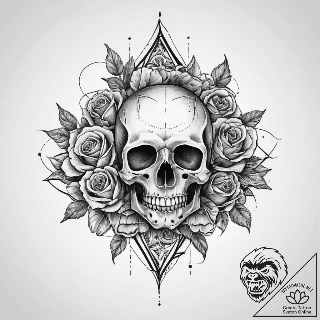 Tattoo sketch grind, ink illustration for tat... - tattoo sketch (№1756274672_0, 27.08.2025 06:04) — tattoovalue.net