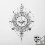 Tattoo sketch cosmic tale – tattoo sketch (№1756275068_0, 27.08.2025 06:11) — tattoovalue.net
