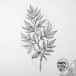 Tattoo sketch a symbolic plant – tattoo sketch (№1756275263_0, 27.08.2025 06:14) — tattoovalue.net