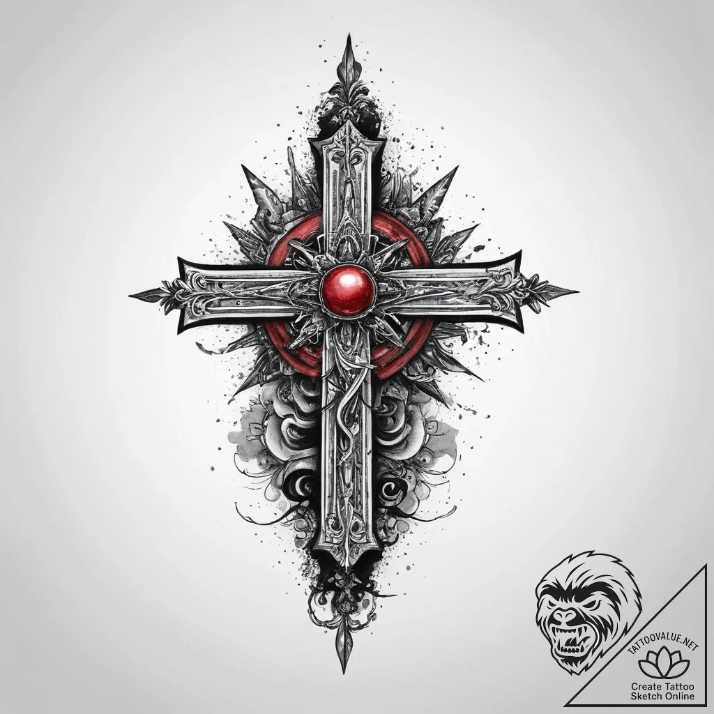 Tattoo sketch sacred scene, tattoo sketch des... - tattoo sketch (№1756275458_0, 27.08.2025 06:17) — tattoovalue.net