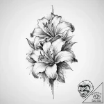 Tattoo sketch lily, tattoo sketch design, det… – tattoo sketch (№1756275656_0, 27.08.2025 06:20) — tattoovalue.net
