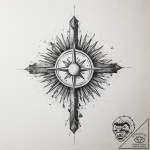 Tattoo sketch cloud with a sun, tattoo line a… – tattoo sketch (№1756276247_0, 27.08.2025 06:30) — tattoovalue.net