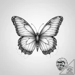 Tattoo sketch cosmic butterfly – tattoo sketch (№1756277233_0, 27.08.2025 06:47) — tattoovalue.net